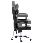 vidaXL Scaun de birou cu masaj, negru, piele ecologică vidaXL Scaun de birou cu masaj, negru, piele ecologică