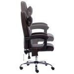 vidaXL Scaun de birou cu masaj, maro, piele ecologică vidaXL Scaun de birou cu masaj, maro, piele ecologică