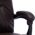 vidaXL Scaun de birou cu masaj, maro, piele ecologică vidaXL Scaun de birou cu masaj, maro, piele ecologică