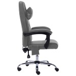 vidaXL Scaun de birou cu masaj, antracit, piele ecologică vidaXL Scaun de birou cu masaj, antracit, piele ecologică