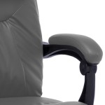 vidaXL Scaun de birou cu masaj, antracit, piele ecologică vidaXL Scaun de birou cu masaj, antracit, piele ecologică