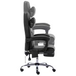 vidaXL Scaun de birou cu masaj, negru, piele ecologică vidaXL Scaun de birou cu masaj, negru, piele ecologică