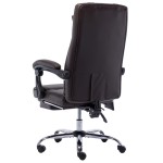 vidaXL Scaun de birou cu masaj, maro, piele ecologică vidaXL Scaun de birou cu masaj, maro, piele ecologică