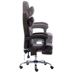 vidaXL Scaun de birou cu masaj, maro, piele ecologică vidaXL Scaun de birou cu masaj, maro, piele ecologică