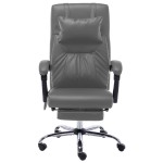 vidaXL Scaun de birou cu masaj, antracit, piele ecologică vidaXL Scaun de birou cu masaj, antracit, piele ecologică