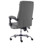 vidaXL Scaun de birou cu masaj, antracit, piele ecologică vidaXL Scaun de birou cu masaj, antracit, piele ecologică