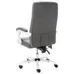 vidaXL Scaun de birou cu masaj, gri, piele ecologică vidaXL Scaun de birou cu masaj, gri, piele ecologică
