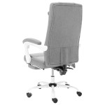 vidaXL Scaun de birou cu masaj, gri, material textil vidaXL Scaun de birou cu masaj, gri, material textil