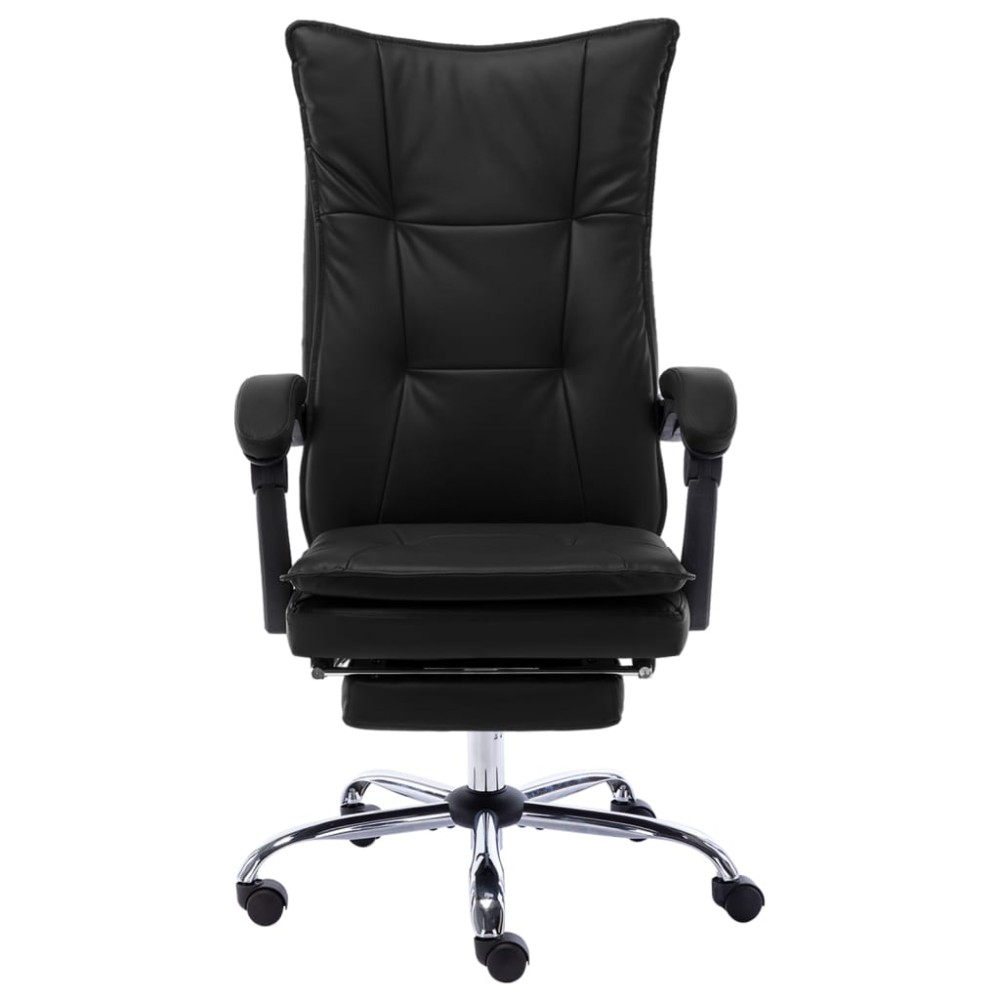 vidaXL Scaun de birou, negru, piele ecologică