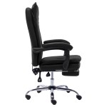 vidaXL Scaun de birou, negru, piele ecologică vidaXL Scaun de birou, negru, piele ecologică