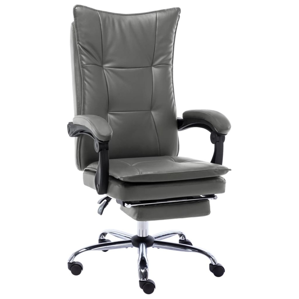 vidaXL Scaun de birou, antracit, piele ecologică