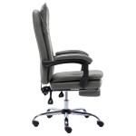 vidaXL Scaun de birou, antracit, piele ecologică vidaXL Scaun de birou, antracit, piele ecologică