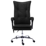 vidaXL Scaun de birou cu masaj, negru, piele ecologică vidaXL Scaun de birou cu masaj, negru, piele ecologică