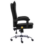 vidaXL Scaun de birou cu masaj, negru, piele ecologică vidaXL Scaun de birou cu masaj, negru, piele ecologică