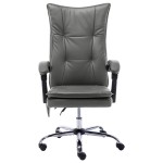 vidaXL Scaun de birou cu masaj, antracit, piele ecologică vidaXL Scaun de birou cu masaj, antracit, piele ecologică