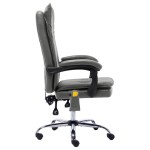 vidaXL Scaun de birou cu masaj, antracit, piele ecologică vidaXL Scaun de birou cu masaj, antracit, piele ecologică