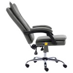 vidaXL Scaun de birou cu masaj, antracit, piele ecologică vidaXL Scaun de birou cu masaj, antracit, piele ecologică
