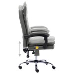 vidaXL Scaun de birou cu masaj, antracit, piele ecologică vidaXL Scaun de birou cu masaj, antracit, piele ecologică