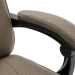 vidaXL Scaun de birou cu masaj, gri taupe, material textil