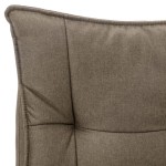 vidaXL Scaun de birou cu masaj, gri taupe, material textil