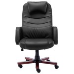 vidaXL Scaun de birou, negru, piele ecologică vidaXL Scaun de birou, negru, piele ecologică