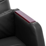 vidaXL Scaun de birou, negru, piele ecologică vidaXL Scaun de birou, negru, piele ecologică