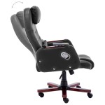 vidaXL Scaun de birou cu masaj, negru, piele ecologică vidaXL Scaun de birou cu masaj, negru, piele ecologică