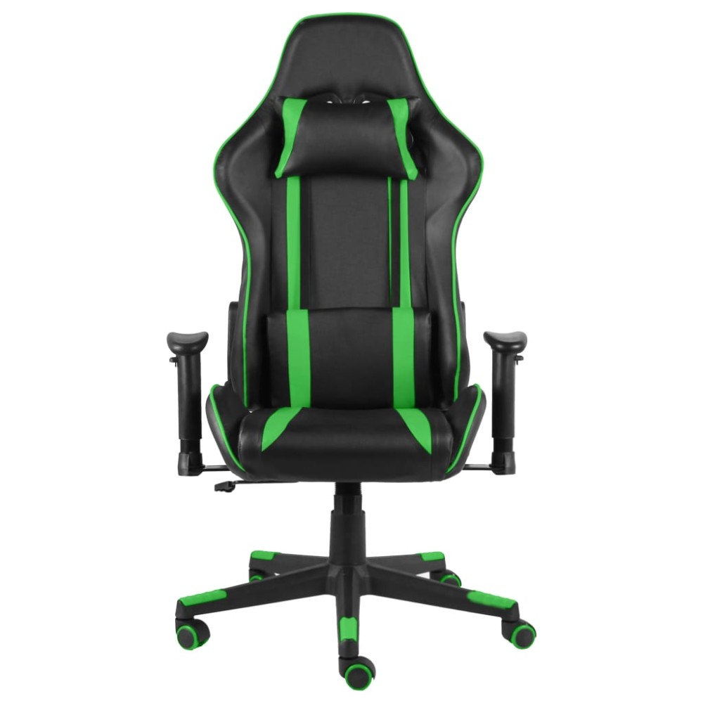 vidaXL Scaun de jocuri pivotant, verde, PVC