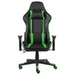 vidaXL Scaun de jocuri pivotant, verde, PVC