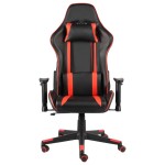 vidaXL Scaun de jocuri pivotant, roșu, PVC