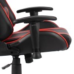 vidaXL Scaun de jocuri pivotant, roșu, PVC