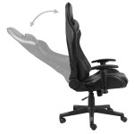 vidaXL Scaun de gaming pivotant, gri, PVC vidaXL Scaun de gaming pivotant, gri, PVC