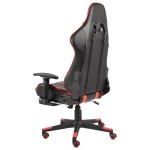 vidaXL Scaun de gaming pivotant cu suport de picioare, roșu, PVC vidaXL Scaun de gaming pivotant cu suport de picioare, roșu, PVC