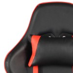 vidaXL Scaun de gaming pivotant cu suport de picioare, roșu, PVC vidaXL Scaun de gaming pivotant cu suport de picioare, roșu, PVC