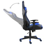 vidaXL Scaun de jocuri pivotant, albastru, PVC vidaXL Scaun de jocuri pivotant, albastru, PVC