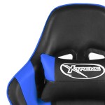 vidaXL Scaun de jocuri pivotant, albastru, PVC vidaXL Scaun de jocuri pivotant, albastru, PVC