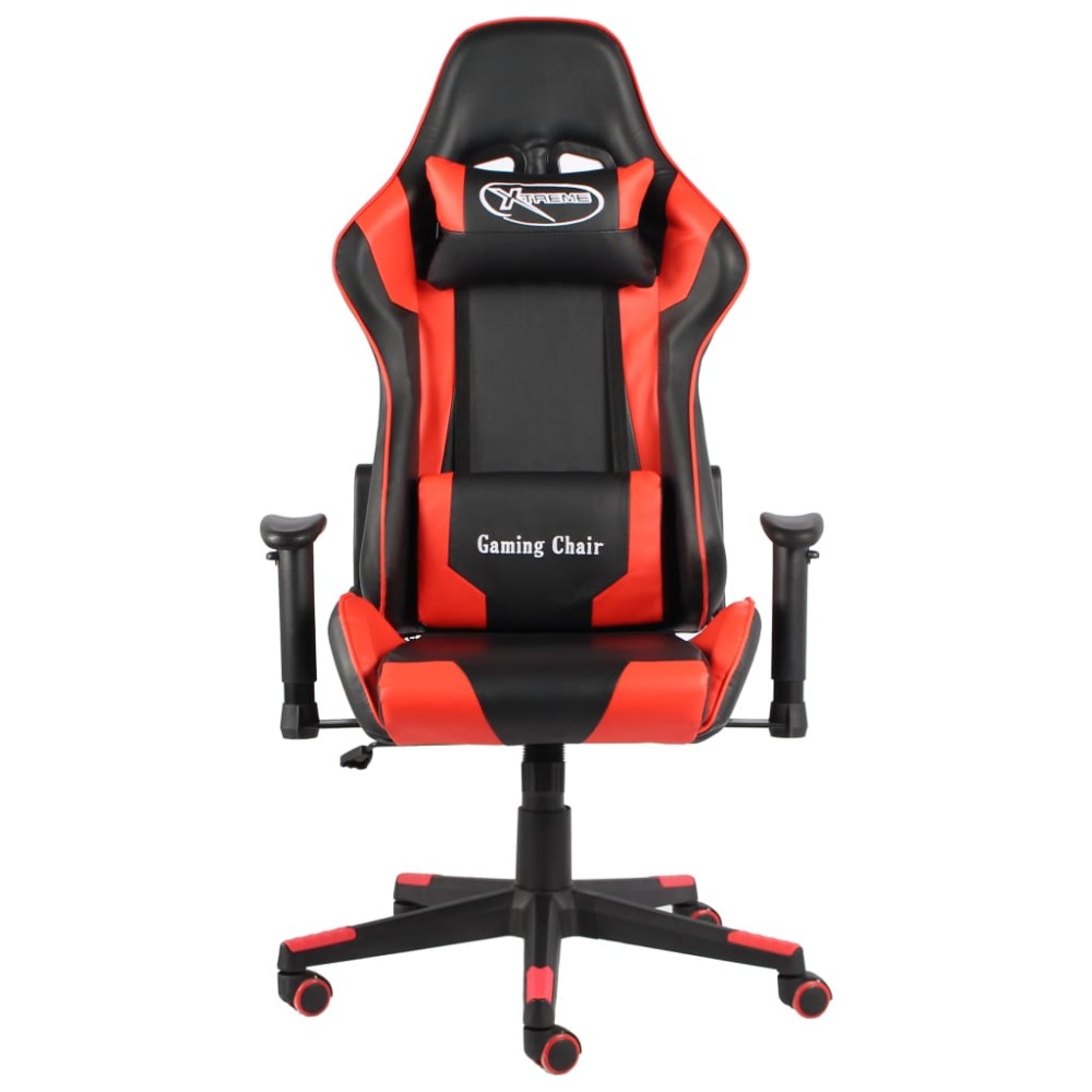 vidaXL Scaun de jocuri pivotant, roșu, PVC