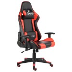 vidaXL Scaun de jocuri pivotant, roșu, PVC vidaXL Scaun de jocuri pivotant, roșu, PVC