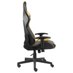 vidaXL Scaun de jocuri pivotant, auriu, PVC vidaXL Scaun de jocuri pivotant, auriu, PVC
