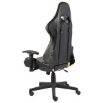 vidaXL Scaun de jocuri pivotant, auriu, PVC vidaXL Scaun de jocuri pivotant, auriu, PVC