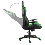 vidaXL Scaun de jocuri pivotant, verde, PVC vidaXL Scaun de jocuri pivotant, verde, PVC