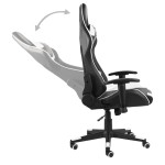 vidaXL Scaun de jocuri pivotant, alb, PVC vidaXL Scaun de jocuri pivotant, alb, PVC