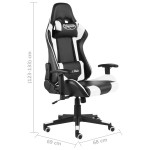 vidaXL Scaun de jocuri pivotant, alb, PVC vidaXL Scaun de jocuri pivotant, alb, PVC
