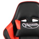 vidaXL Scaun jocuri pivotant cu suport de picioare, roșu, PVC vidaXL Scaun jocuri pivotant cu suport de picioare, roșu, PVC