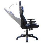vidaXL Scaun de jocuri, negru și albastru, piele artificială vidaXL Scaun de jocuri, negru și albastru, piele artificială