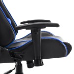 vidaXL Scaun de jocuri, negru și albastru, piele artificială vidaXL Scaun de jocuri, negru și albastru, piele artificială
