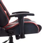 vidaXL Scaun de jocuri, negru și roșu, piele artificială vidaXL Scaun de jocuri, negru și roșu, piele artificială