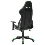 vidaXL Scaun de jocuri, negru și verde, piele artificială vidaXL Scaun de jocuri, negru și verde, piele artificială