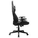 vidaXL Scaun de jocuri, negru și gri, piele ecologică