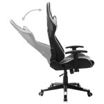 vidaXL Scaun de jocuri, negru și alb, piele artificială vidaXL Scaun de jocuri, negru și alb, piele artificială